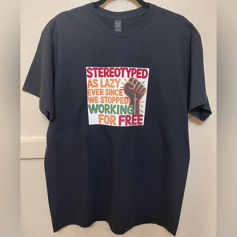 Black Graphic T-Shirt with Bold Statement